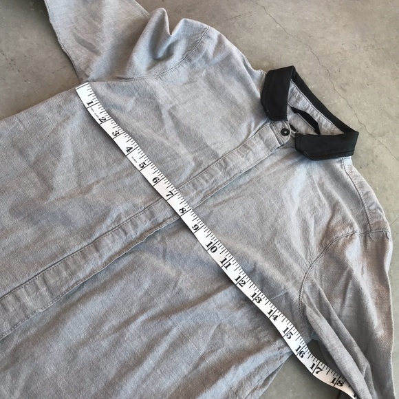 Rag & Bone The Classic Shirt with Leather Collar - Picture 6 of 10